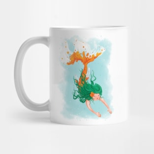 Orange Koi Mermaid Mug